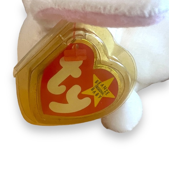 Ty Beanie Baby Nibbler Bunny Rabbit 1998 mint with mint‎ tags and tag protector - Picture 8 of 11